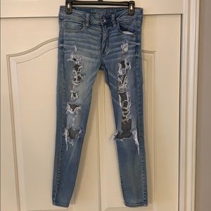 American Eagle Distressed Jeans Size 6 Long